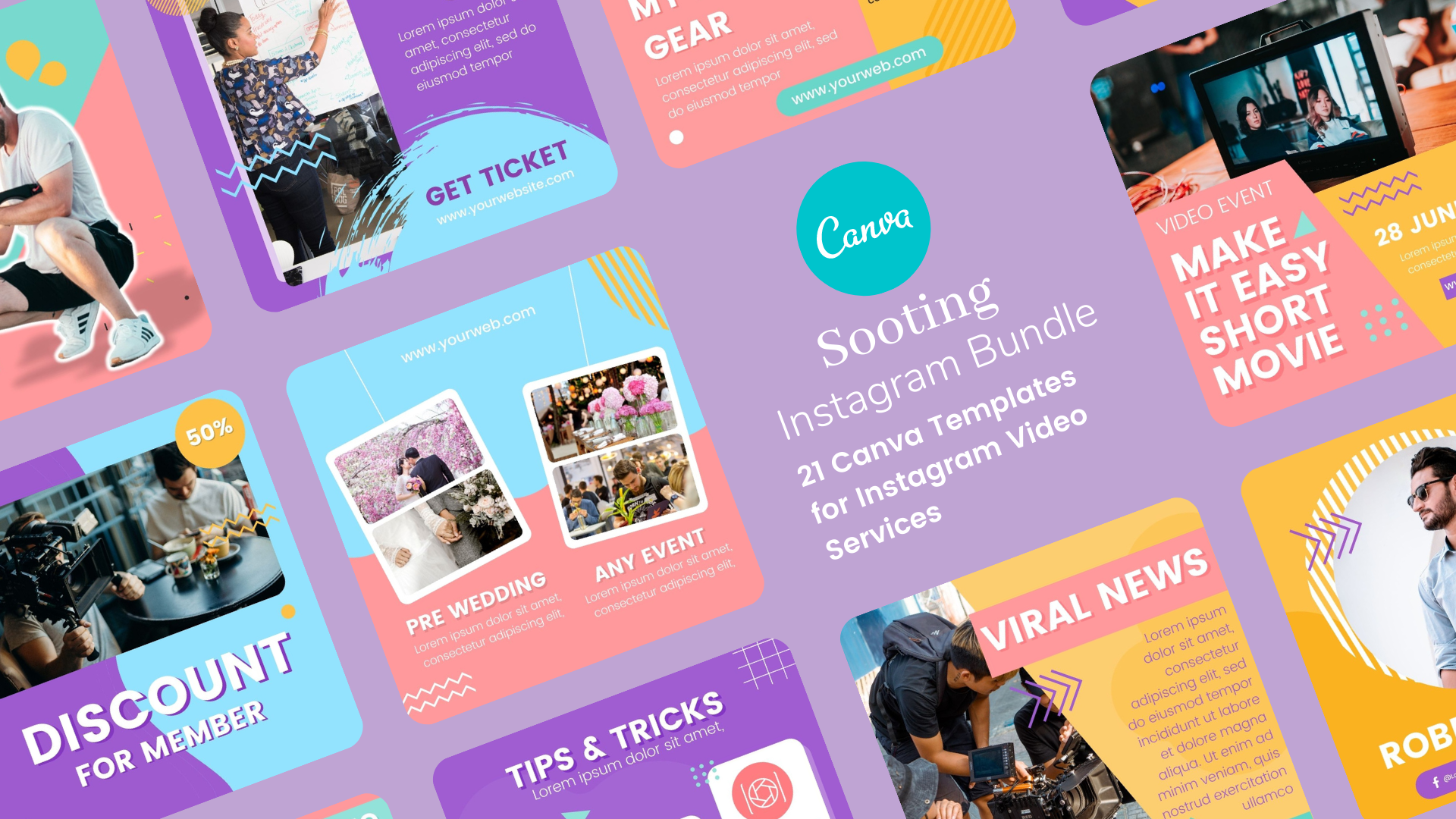 Sooting – 21 Instagram Squares Canva Templates