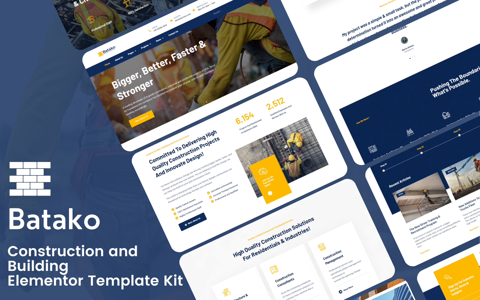 Batako – Construction and Building Elementor Template Kit